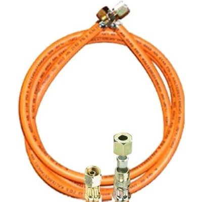 Imagen de TGO Gasgeräte GmbH Manguera de gas propano con 1/4&quot; izquierda x anillo corte 8 mm (resistente al invierno, 80 cm)