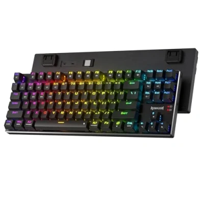 Imagen de Redragon K660 (K556 TKL) PRO teclado inalámbrico RGB para videojuegos, 80% 87 teclas BT/2,4 GHz, mecánico de aluminio trimodo con función Mac, interruptor rojo intercambiable en