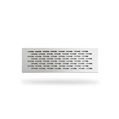 Imagen de rejilla de ventilación para zócalo ideal muebles bajos cocina 225 m aluminio color plata mate harte