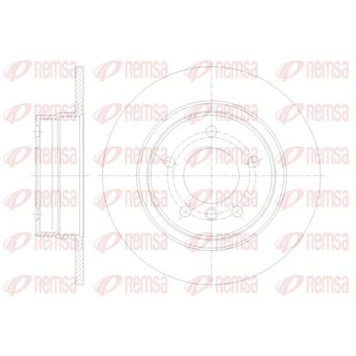 Imagen de REMSA 61084.00 Disco de freno Eje trasero 295,8, 295,8 10,5 5 macizo BMW: 3 Berlina, Coupé, Touring