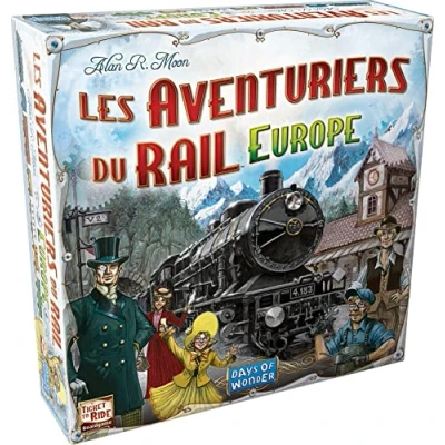 Imagen de Days of Wonder Ticket to Ride Europe Niños Estrategia Juego de tablero (Estrategia, Niños, 60 min, Niño/niña, 8 año(s), Alan R. Moon) Idioma Francés