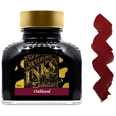 Imagen de Diamine Frasco de tinta pluma estilográfica 80 ml turquesa, color sang bœuf