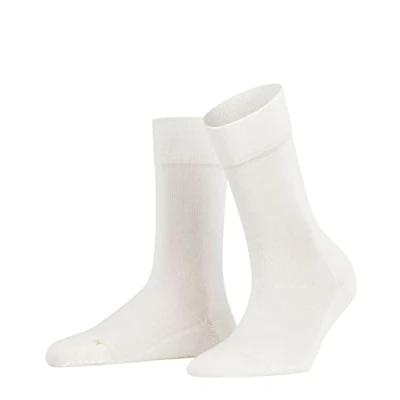 Imagen de FALKE Sensitive London W SO algodón con cinturilla de confort 1 par, Calcetines Mujer, Blanco (Off White 2040) nuevo ecológico, 35 38