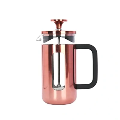 Imagen de La Cafetière Pisa Cafetera de acero inoxidable, tres tazas, cobre, en caja regalo