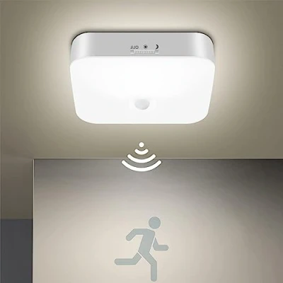 Imagen de Toowell Plafon LED Techo con Sensor de Movimiento 500LM 5000K Lampara Interior Impermeable Luces Escalera para Cocina Baño Garaje Salon Pasillo Porche