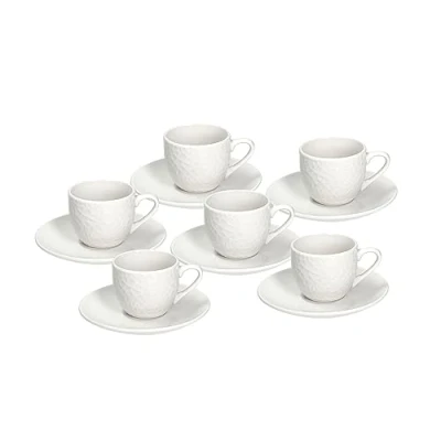 Imagen de Tognana GF085010000 Set 6 Tazas café con Plato cc80 Golf, Porcelana