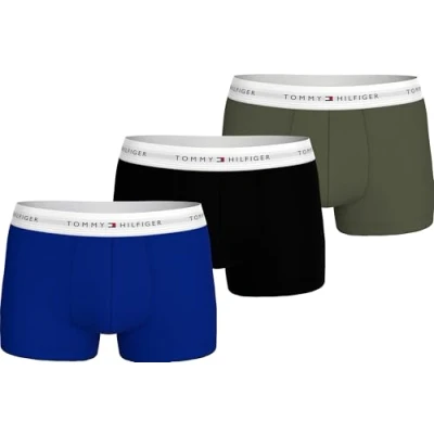 Imagen de Tommy Hilfiger Trunk 3 PACK Culotte, Hombre, Talla: Large, Wedge blue/black/utility olive