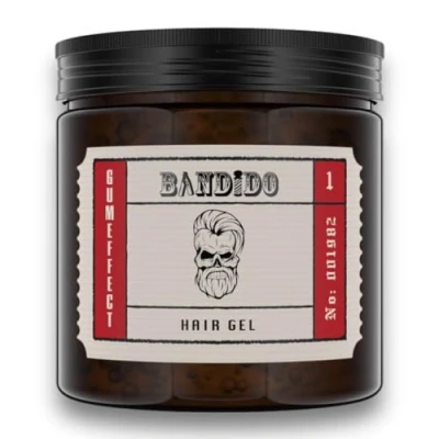 Imagen de Bandido Gel de peinado para hombre 500 ml 01 Gum Effect Ultra Strong Natural Look el cabello Sin pegamento aspecto húmedo pelo efecto goma