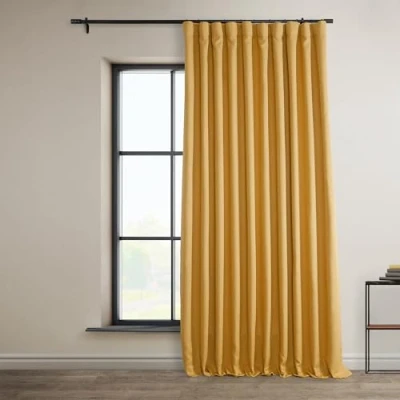 Imagen de HPD Half Price Drapes Cortinas de Lino sintético con Textura para oscurecer la habitación, Dormitorio, 100 Pulgadas Ancho x 108 Largo, Extra Anchas Sala Estar,