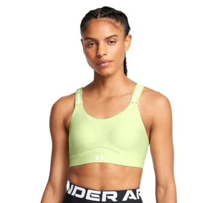 Imagen de Under Armour Infinity HIGH BRA Sujetadores deportivos con sujeción alta, Mujer, Talla: LxA C, Retro green/white