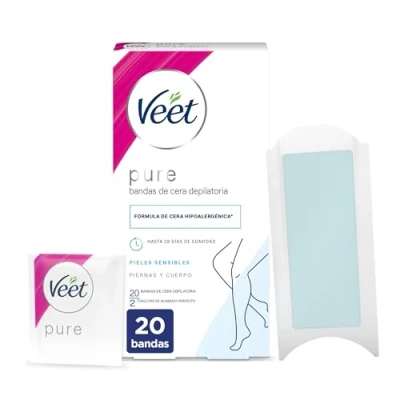 Imagen de VEET bandas de cera depilatoria corporal caja 20 uds