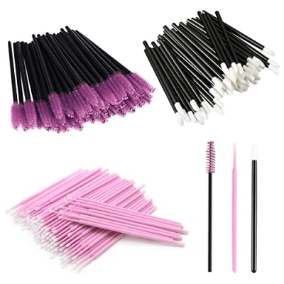 Imagen de 150pcs Herramienta de Maquillaje Desechable, VEGCOO 50 Pinceles Labios Desechables+ Cepillo Pestañas+ Cepillos para Micro Aplicadores, Aplicadores Detalles