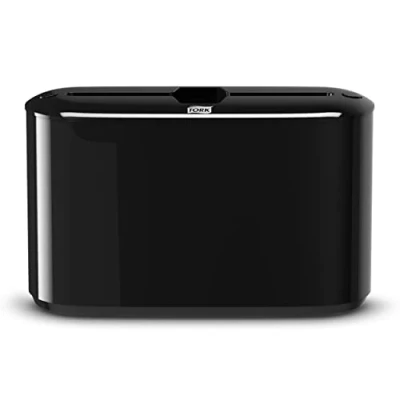 Imagen de Tork 552208 Dispensador de toallas mano entreplegadas para mostrador/despachador papel secamanos compatible con el sistema H2, negro, 27.4x16.9x38.2 cm