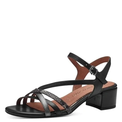 Imagen de MARCO TOZZI Sandalia de tacón para Mujer Piel 2 28223 42, Peine Negro, 37 EU