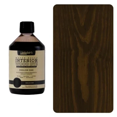 Imagen de Littlefair&#039;s Tinte para Madera 500ml Acabado Premium, Fácil de Usar y Limpiar Basado en Agua, Seguro Ecológico Disponible Muchos Colores Color: Roble Inglés