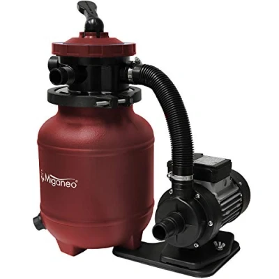 Imagen de Miganeo Speed Clean Dynamic 6500 filtro de arena rojo Potencia la bomba 4.500 l/h Capacidad filtración 3.900 Sistema para piscinas hasta 20.000 litros Ahorro