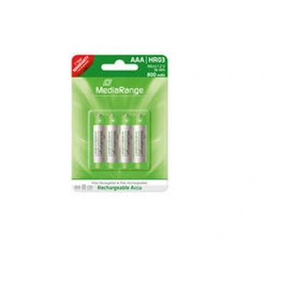 Imagen de MediaRange MRBAT120 Camera/Camcorder Battery Níquel Metal hidruro (NiMH) 800 mAh Batteries (Níquel (NiMH), mAh, Cámara, 1,2 V, Estándar, Verde, Plata)