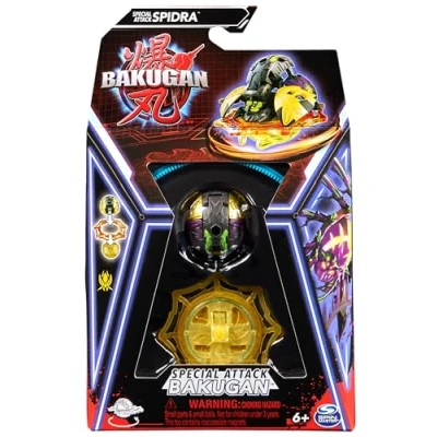 Imagen de BAKUGAN, Special Attack Spidra, Figura de acción Coleccionable, Personalizable y giratoria, Cartas Intercambio, Juguetes para niños niñas a Partir 6 años