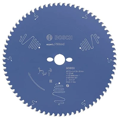 Imagen de Bosch Profesional 2608644081 Disco de sierra circular CSB Expert madera: 315x30x72D neg