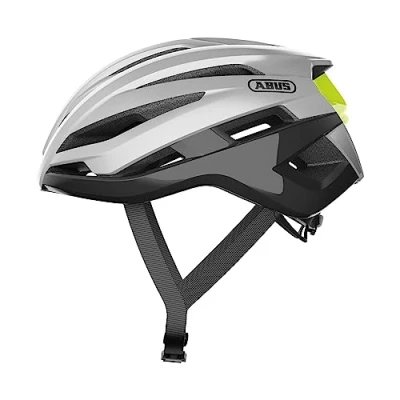 Imagen de ABUS StormChaser Casco de bicicleta ligero y cómodo Para ciclismo deportivo profesional hombre mujer Plata, talla L