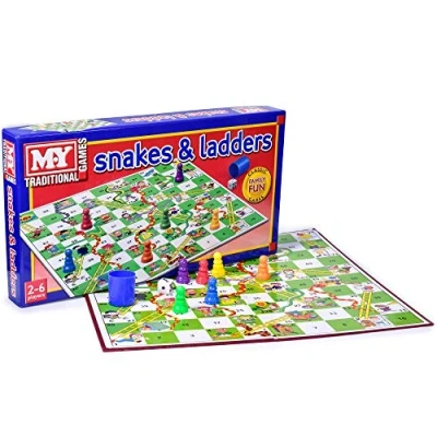 Imagen de KT Serpientes y Escaleras Juego de Mesa Tradicional los niños