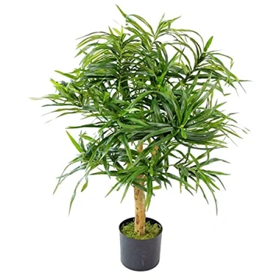 Imagen de Leaf AZ ficus Árbol de Artificial Realista, 100 cm, estaca Dracaena cm