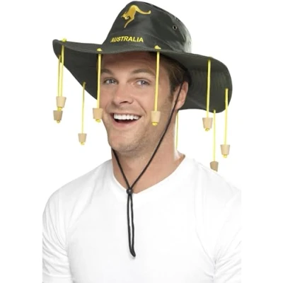 Imagen de Smiffys Sombrero australiano, verde, con corchos