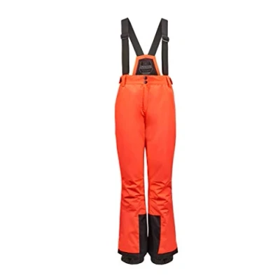 Imagen de Killtec Erielle Pantalón Funcional con Tirantes extraíbles, protección de Bordes y paranieves, Mujer, Coral Fosforescente, 34