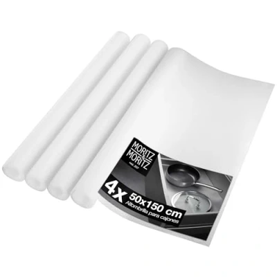 Imagen de Moritz &amp; 4X Rollo Protector cajones 50x150cm Cocina como Antideslizante armarios o Nevera Incl. 20 Pegatinas para Tablero
