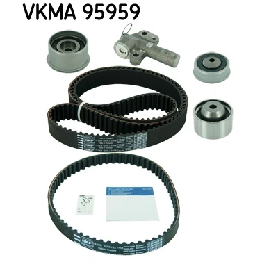 Imagen de SKF VKMA 95959 Kit de correa distribución 65 con amortiguador tensado, rodillo tensor perfil redondeado dientes HYUNDAI: Santa Fe I
