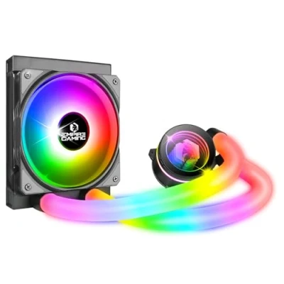 Imagen de EMPIRE GAMING Guardian P W120 Watercooling AIO PC Gamer 3 pines 5V ARGB de refrigeración CPU líquida 1 x 120 mm Intel LGA 1700/1200/115X/1366/2066/2011, AMD AM5/AM4 Negro