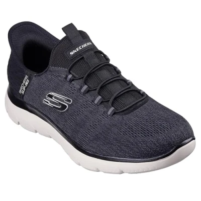 Imagen de Skechers Summits Key Pace Hands Free Slip in, Mocasín Hombre, Black, 46 EU Ancho