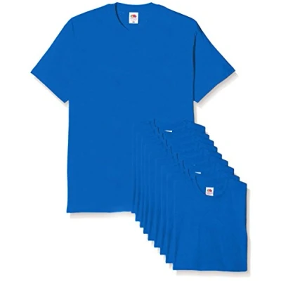 Imagen de Fruit of the Loom Original T. Camiseta, Azul Cobalto, XL (Pack de 10) para Hombre