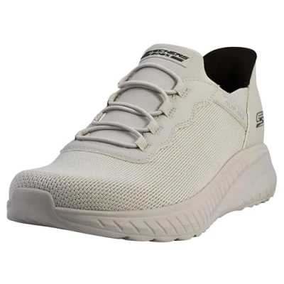 Imagen de Skechers Zapatillas deportivas para hombre con manos libres, Bobs Squad Chaos Daily Hype, Natural, 46 EU