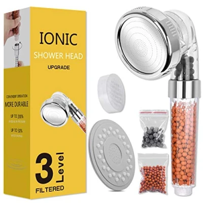Imagen de Magichome Alcachofa de Ducha Ionica Alta Presiòn, 3 Modos, Cabezal Desmontable Portátil con Ahorro Agua.