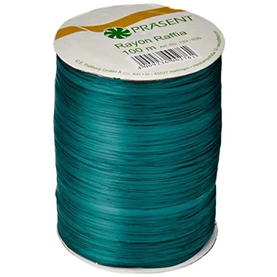 Imagen de Prasent Bobina de cordón (rayón, 100 m), color verde oscuro