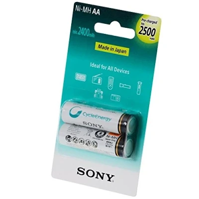 Imagen de Sony Ni MH, AA, Pre charged typ 2500mAh 1.2V Batería/Pila recargable (AA, Níquel metal hidruro, Universal, AA)