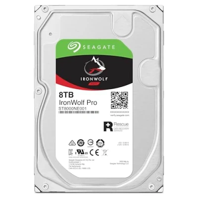 Imagen de Seagate IronWolf Pro 8TB, Disco Duro Interno, 3.5&quot;, 7200 U/Min, CMR, 256 MB Cache, SATA 6 GB/S, plata, FFP, 3 años de Rescue (ST8000NE001)