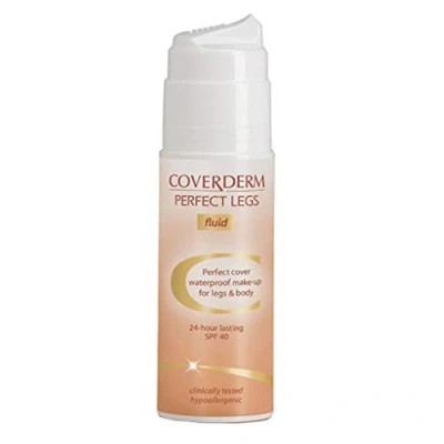 Imagen de Coverderm Patas de maquillaje impermeables perfectas para piernas líquidas y cuerpo Spf 40.