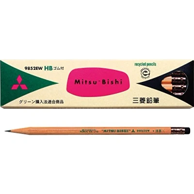 Imagen de Mitsubishi pencil Co., Ltd. reciclado with eraser 9852EW hardness HB K9852EWHB by