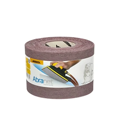 Imagen de Mirka Abranet rollo de lijado neto 115 mm x 25 m cierre adhesivo/grano P240 / 1 rollo/para lijar madera, masilla, barniz, plástico 5454400125