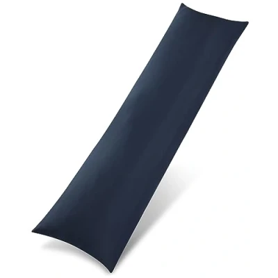 Imagen de Utopia Bedding Almohada Corporal para el Embarazo y la Maternidad Dormir de Lado Relleno Poliéster Suave (40x145 cm, Azul Marino)