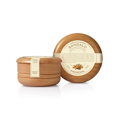 Imagen de Mondial Crema Afeitar Sándalo Bol Madera 140ml, Único, 140 ml