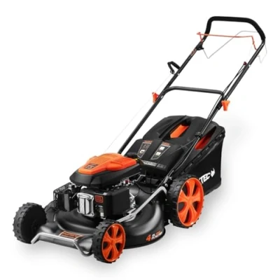 Imagen de Cortacésped a gasolina FUXTEC RM5396 autopropulsado, motor de 4 tiempos 196 cc, ancho corte 53 cm, función mulching