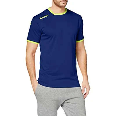 Imagen de Kempa Curve Camiseta de Juego, Hombre, Azul Profundo/Amarillo Fluor, 128