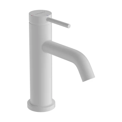 Imagen de hansgrohe Tecturis S grifo lavabo con vaciador automático, ahorro de energía (CoolStart), monomando 80 mm, mezclador agua (EcoSmart+), blanco mate, 73302700