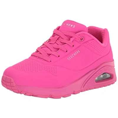 Imagen de Skechers Wide Fit UNO Zapatillas, Mujer, Talla: 35, Hot pink durabuck Zapatos