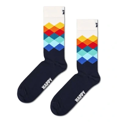 Imagen de Happy Socks Faded Diamond SOCK Unisex Calcetines, Talla: 36 40, Burgundy
