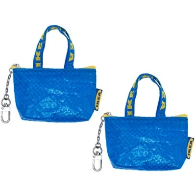 Imagen de KNOLIG bolsa pequeña para llaves y monedas, color Azul con una cremallera (2 juegos),