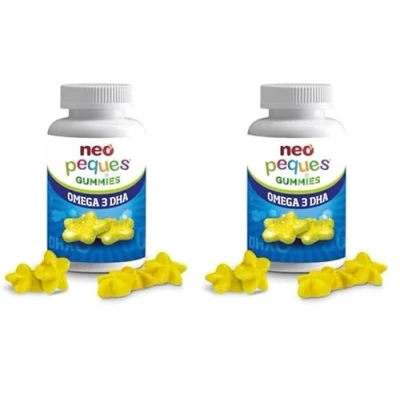 Imagen de Neo Peques Gummies de Omega 3 y DHA Para Niños Veganas Sabor Limón 30 Unidades Favorece la Memoria Gominolas a Base Colina Vitaminas del Grupo B Mayores Años